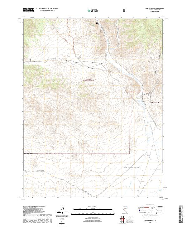 Peavine Ranch, NV — USGS 7.5-minute topo (2021)