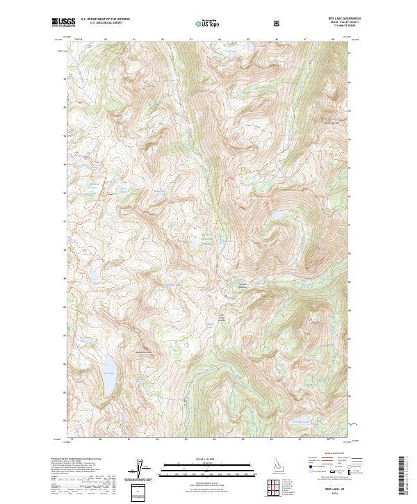 Box Lake, ID — USGS 7.5-minute topo (2024)