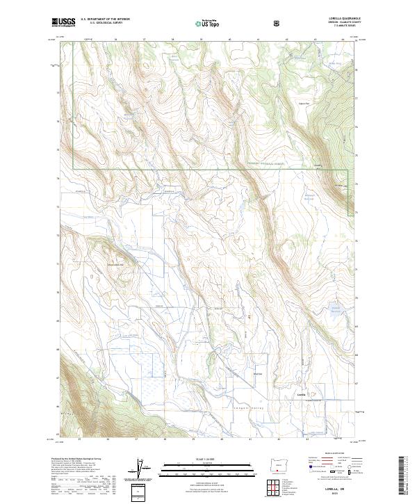 Lorella, OR — USGS 7.5-minute topo (2023)