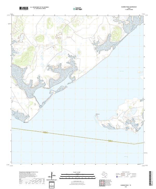 Kleberg Point, TX — USGS 7.5-minute topo (2022)