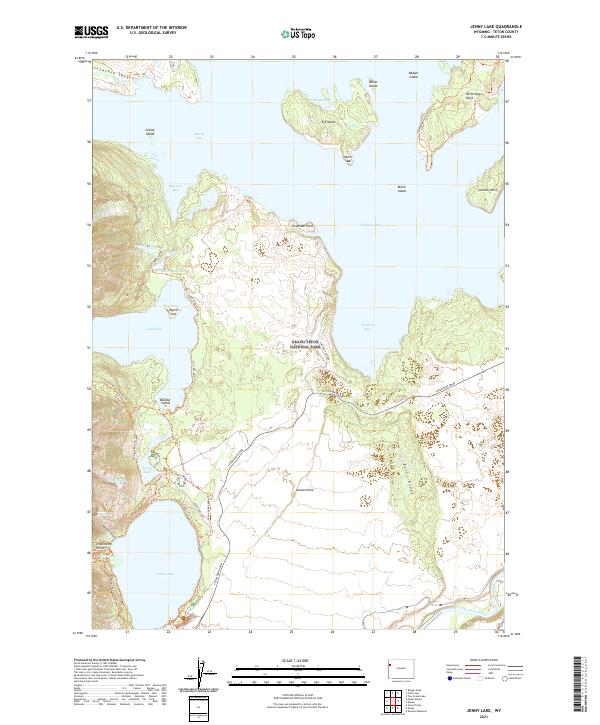 Jenny Lake, WY — USGS 7.5-minute topo (2021)