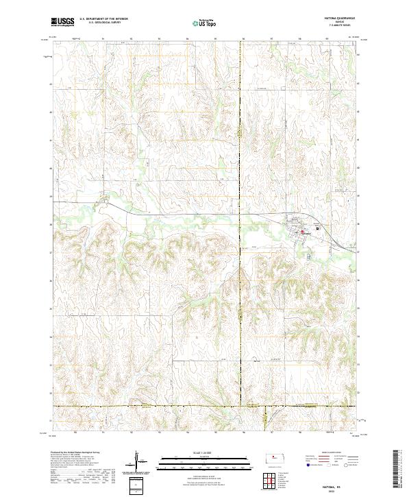 Natoma, KS — USGS 7.5-minute topo (2022)