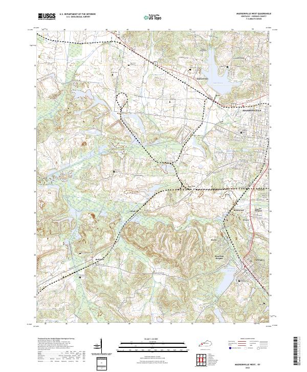 Madisonville West, KY — USGS 7.5-minute topo (2022)