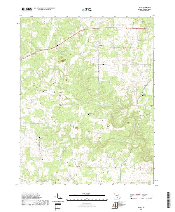 Trask, MO — USGS 7.5-minute topo (2021)