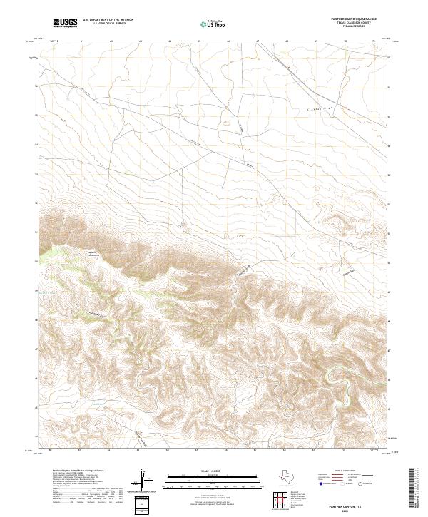 Panther Canyon, TX — USGS 7.5-minute topo (2022)
