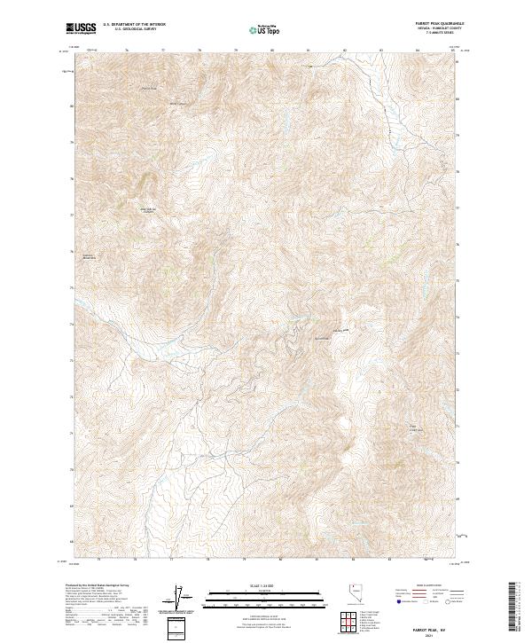 Parrot Peak, NV — USGS 7.5-minute topo (2021)