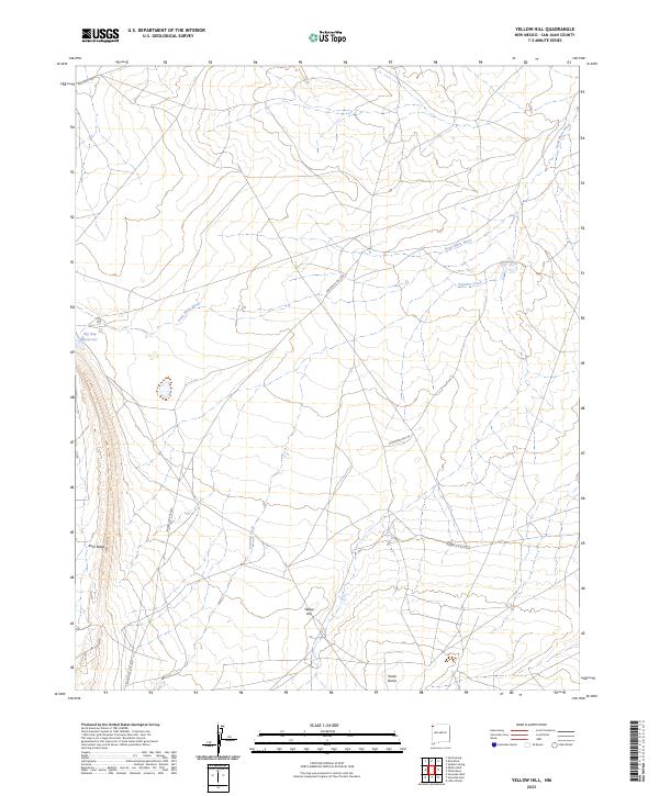 Yellow Hill, NM — USGS 7.5-minute topo (2023)