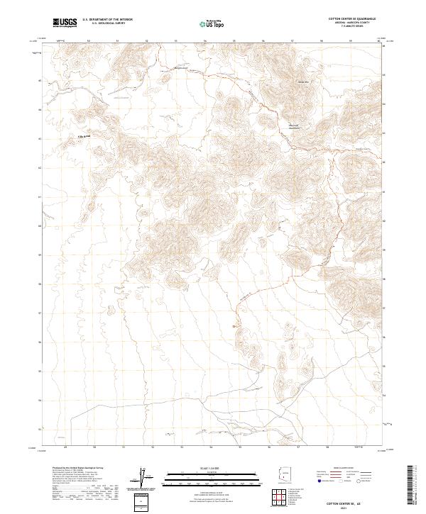 Cotton Center SE, AZ — USGS 7.5-minute topo (2021)