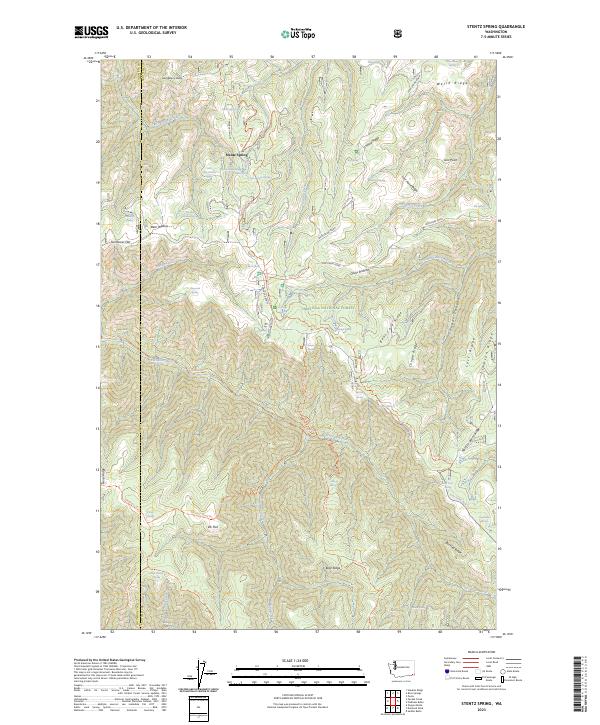 Stentz Spring, WA — USGS 7.5-minute topo (2023)