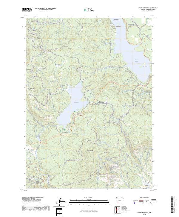 Hyatt Reservoir, OR — USGS 7.5-minute topo (2024)