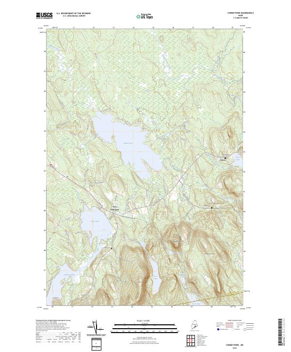 Chemo Pond, ME — USGS 7.5-minute topo (2024)