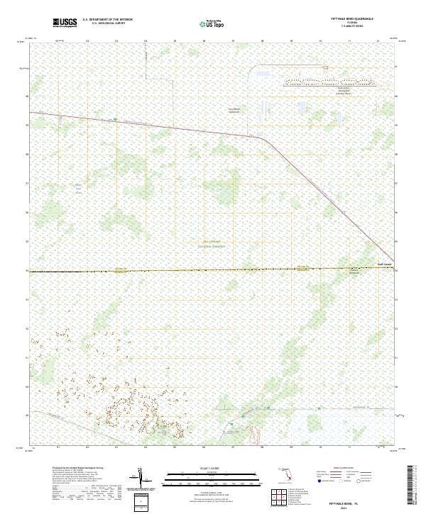 Fiftymile Bend, FL — USGS 7.5-minute topo (2024)