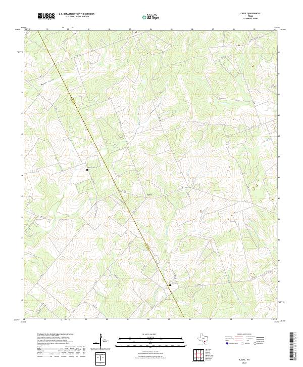 Cadiz, TX — USGS 7.5-minute topo (2022)