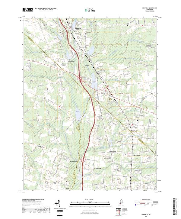 Newfield, NJ — USGS 7.5-minute topo (2023)