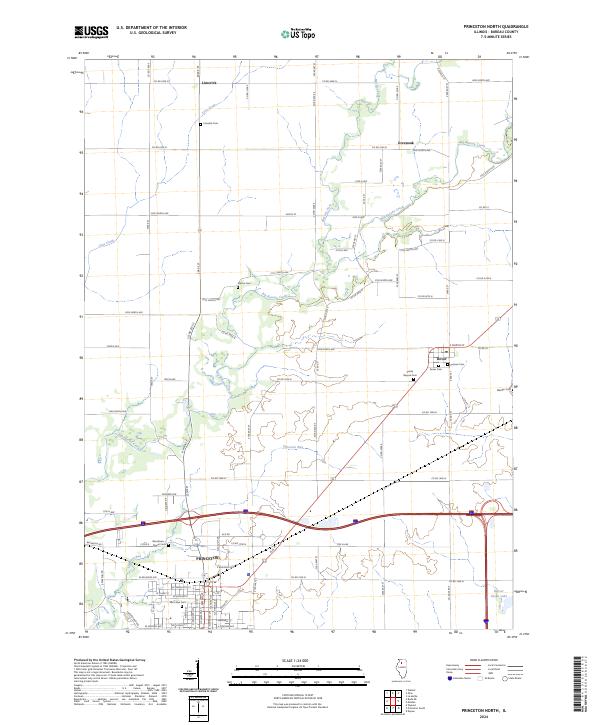 Princeton North, IL — USGS 7.5-minute topo (2024)