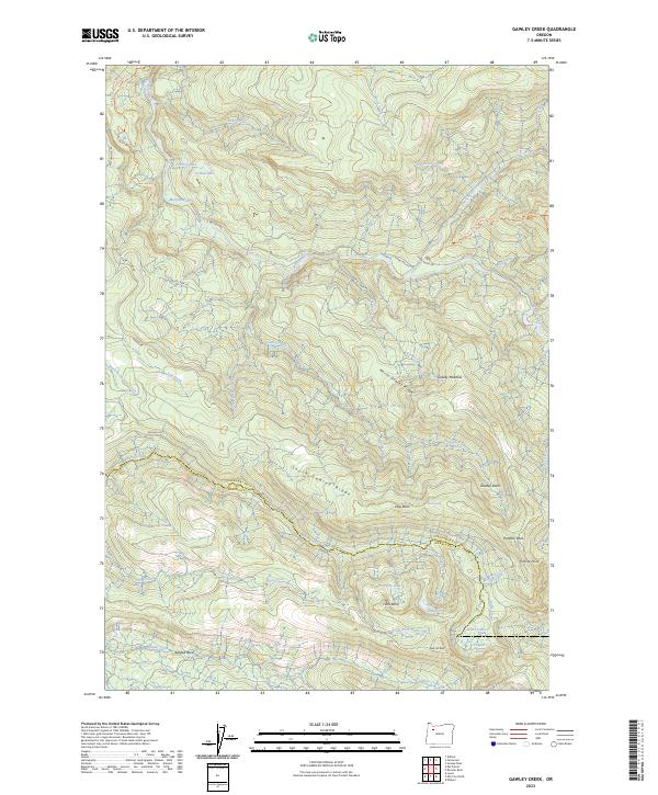 Gawley Creek, OR — USGS 7.5-minute topo (2023)