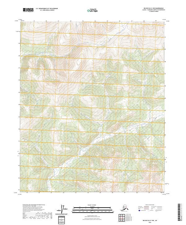 Big Delta D-1 NW, AK — USGS 7.5-minute topo (2024)