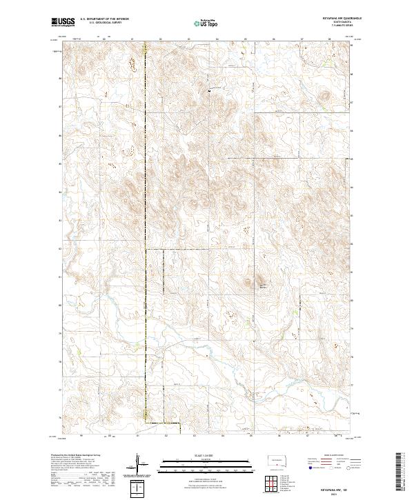 Keyapaha NW, SD — USGS 7.5-minute topo (2021)