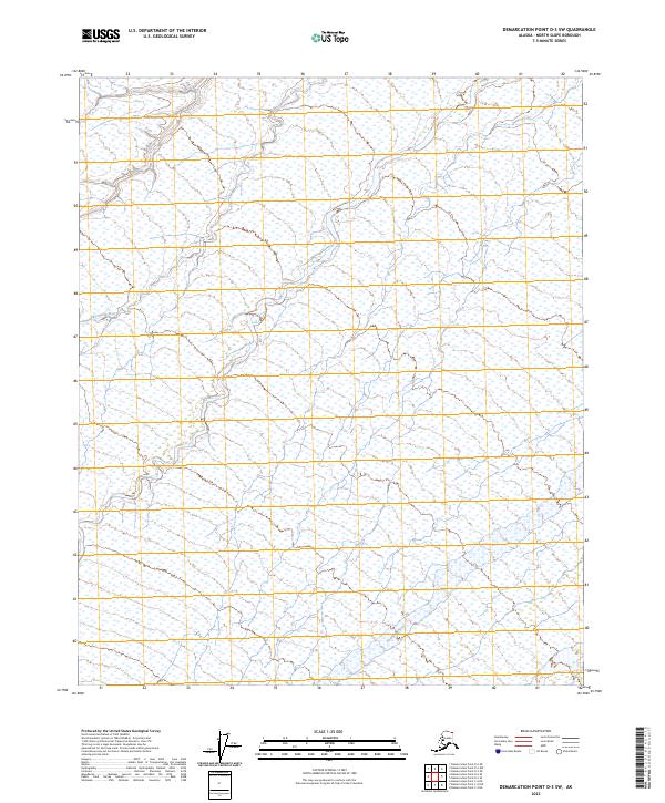 Demarcation Point D-3 SW, AK — USGS 7.5-minute topo (2023)