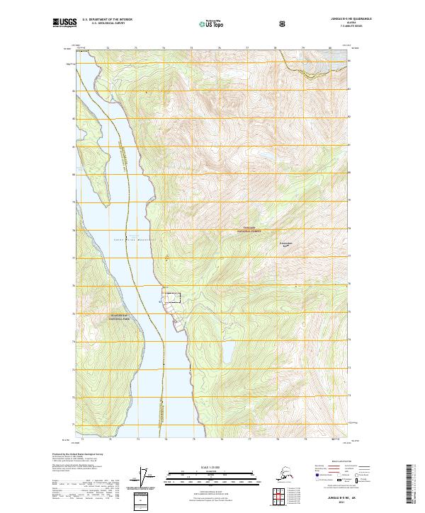 Juneau B-5 NE, AK — USGS 7.5-minute topo (2021)