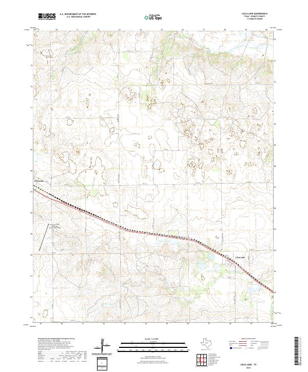 Lelia Lake, TX — USGS 7.5-minute topo (2022)