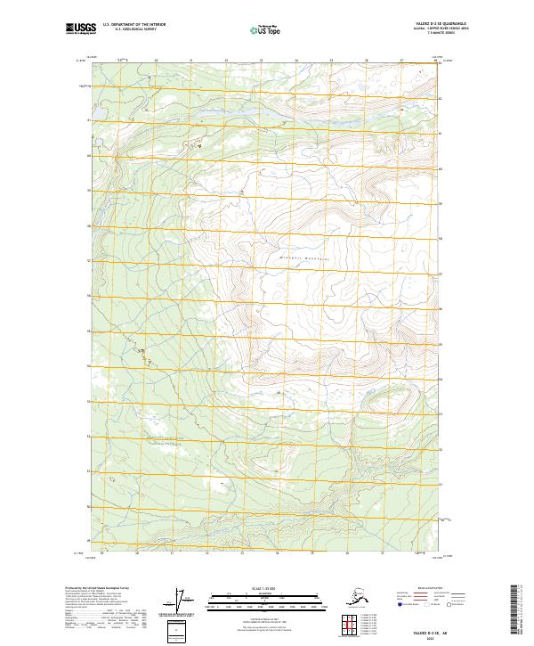 Valdez D-2 SE, AK — USGS 7.5-minute topo (2023)