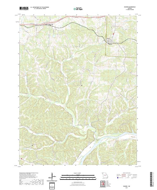 Eugene, MO — USGS 7.5-minute topo (2021)
