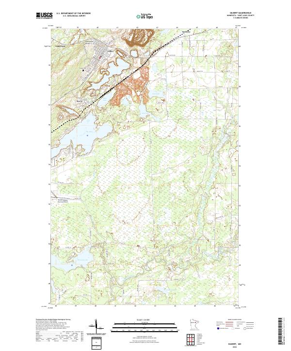 Gilbert, MN — USGS 7.5-minute topo (2022)