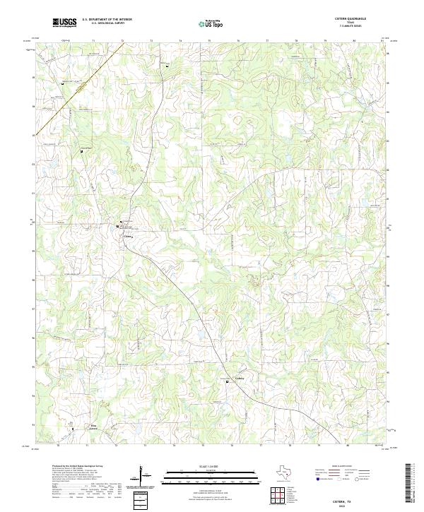 Cistern, TX — USGS 7.5-minute topo (2022)