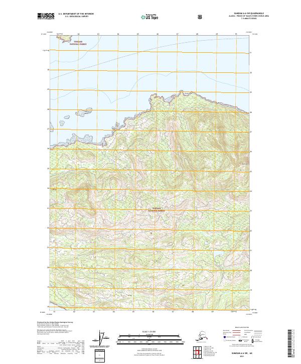 Sumdum A-6 SW, AK — USGS 7.5-minute topo (2021)