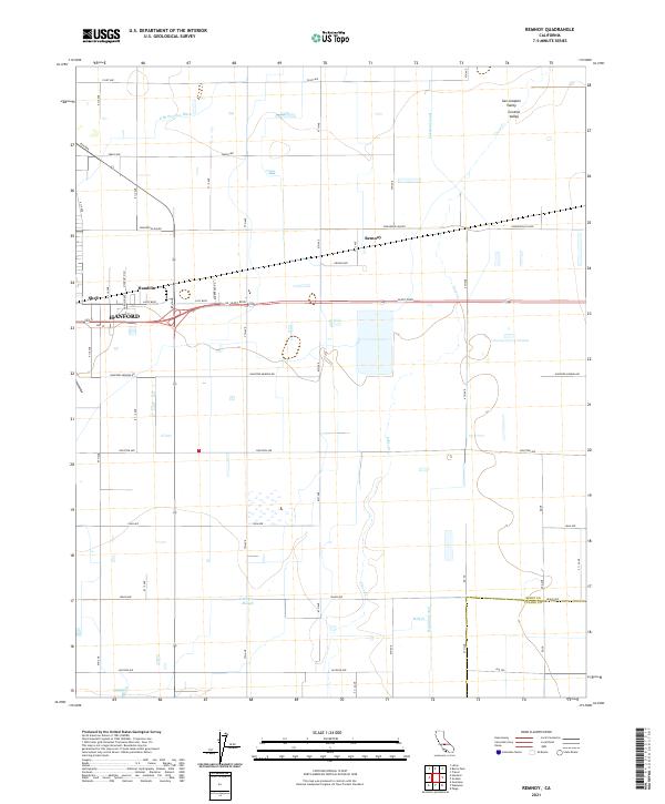 Remnoy, CA — USGS 7.5-minute topo (2021)