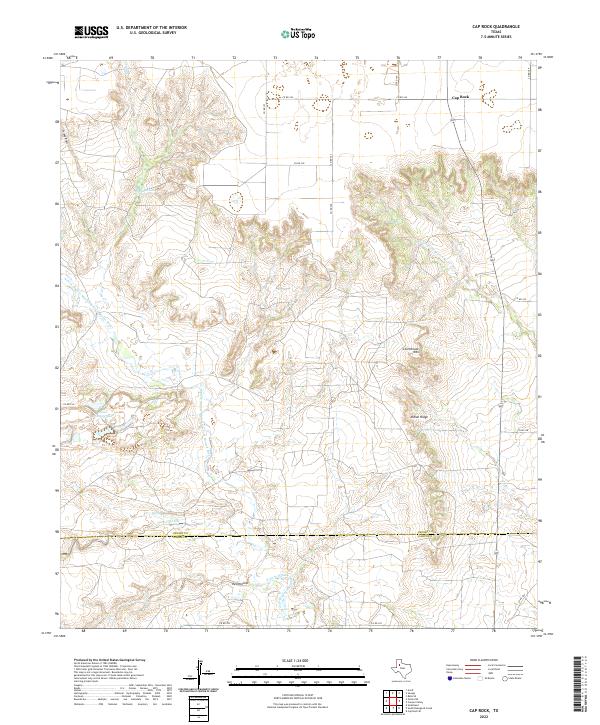 Cap Rock, TX — USGS 7.5-minute topo (2022)