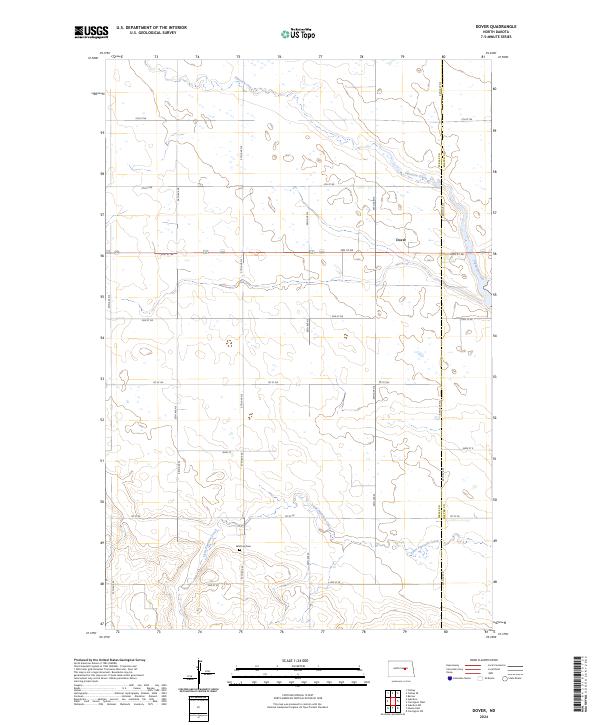 Dover, ND — USGS 7.5-minute topo (2024)
