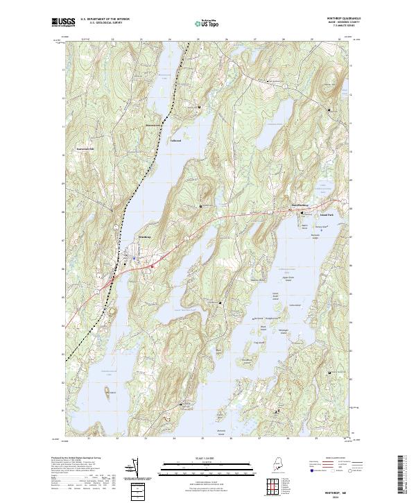 Winthrop, ME — USGS 7.5-minute topo (2024)