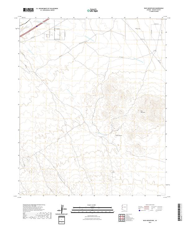 Buck Mountains, AZ — USGS 7.5-minute topo (2021)