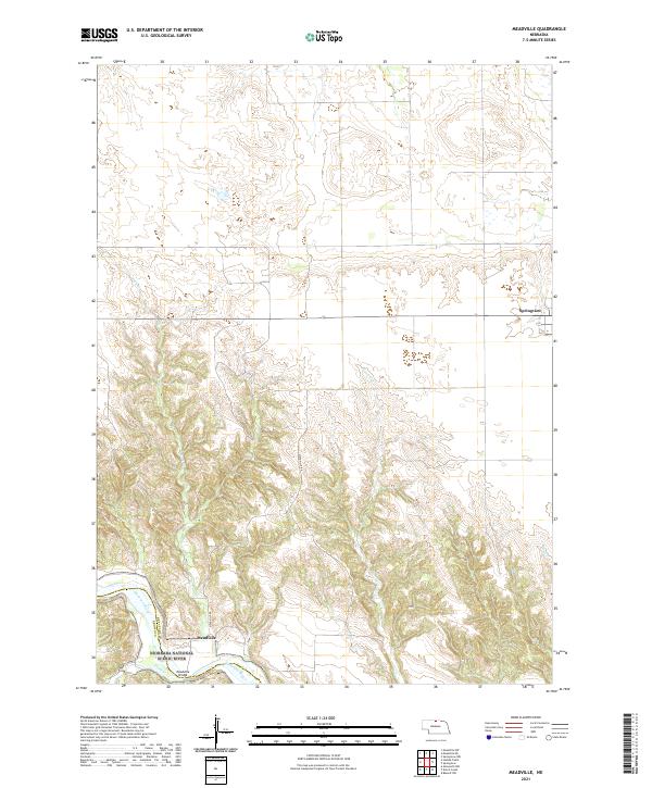 Meadville, NE — USGS 7.5-minute topo (2021)
