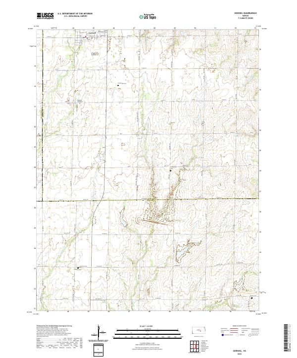 Goessel, KS — USGS 7.5-minute topo (2022)