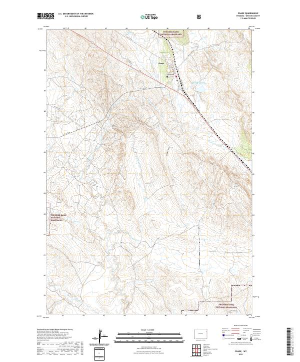Osage, WY — USGS 7.5-minute topo (2021)