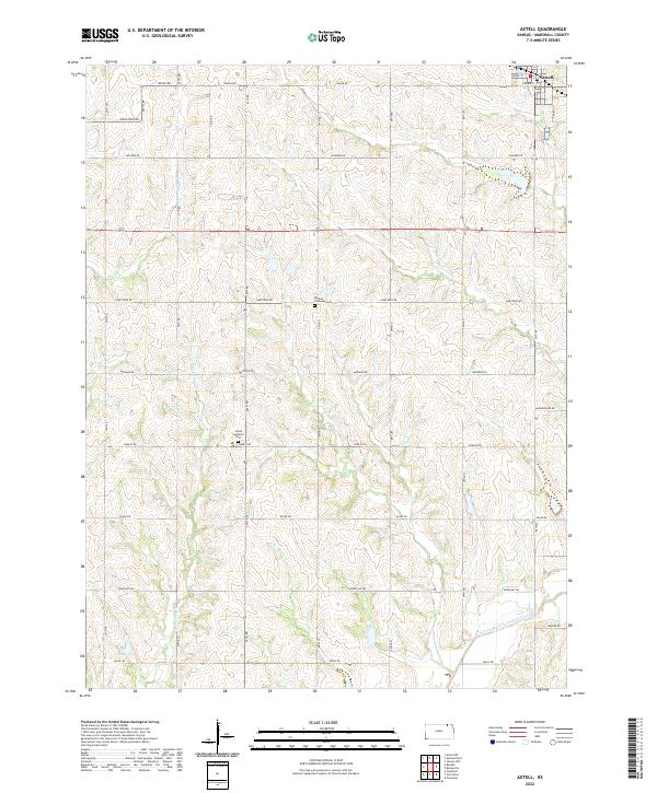 Axtell, KS — USGS 7.5-minute topo (2022)