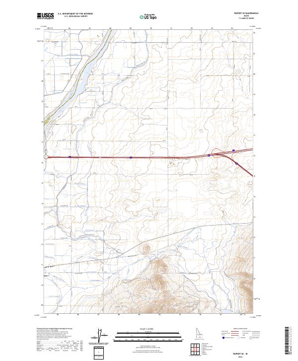 Rupert SE, ID — USGS 7.5-minute topo (2024)