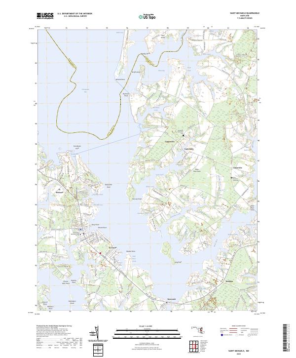 Saint Michaels, MD — USGS 7.5-minute topo (2023)