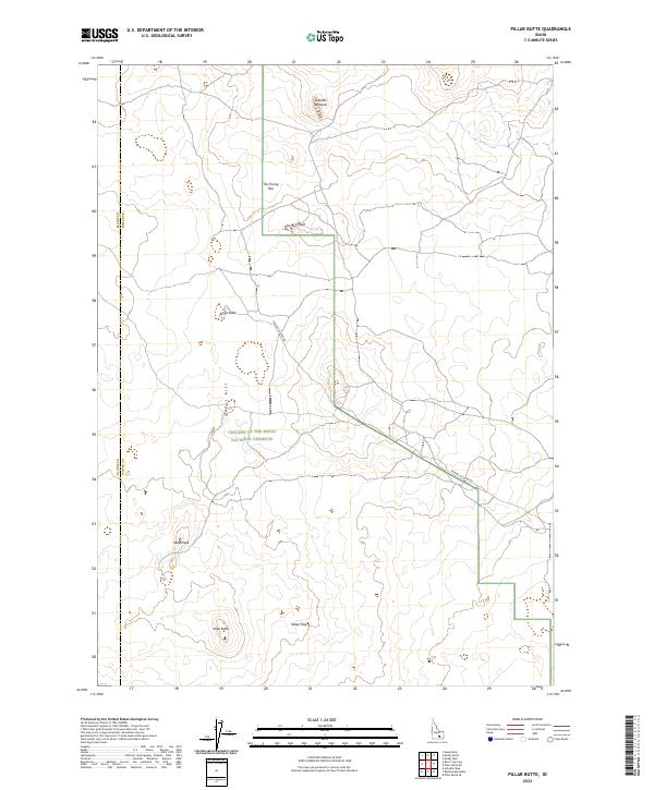 Pillar Butte, ID — USGS 7.5-minute topo (2023)