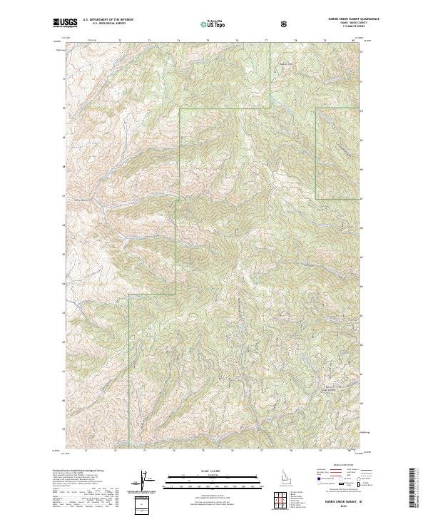 Harris Creek Summit, ID — USGS 7.5-minute topo (2023)