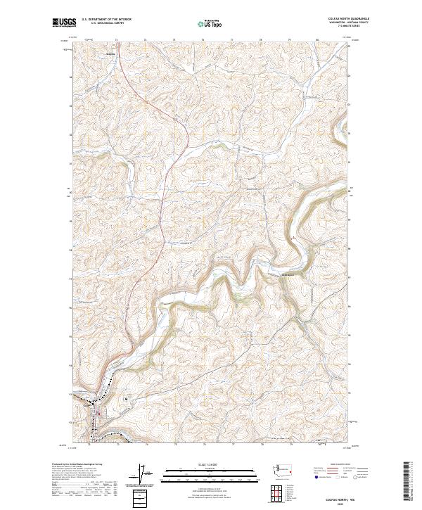 Colfax North, WA — USGS 7.5-minute topo (2023)
