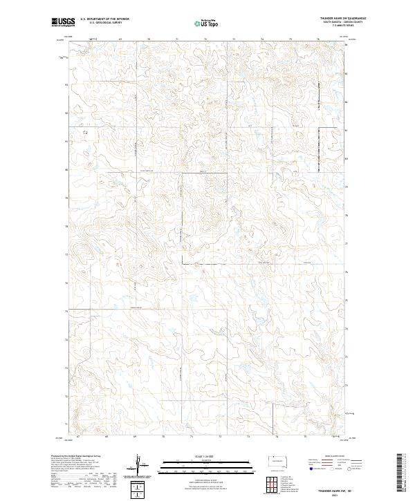 Thunder Hawk SW, SD — USGS 7.5-minute topo (2021)