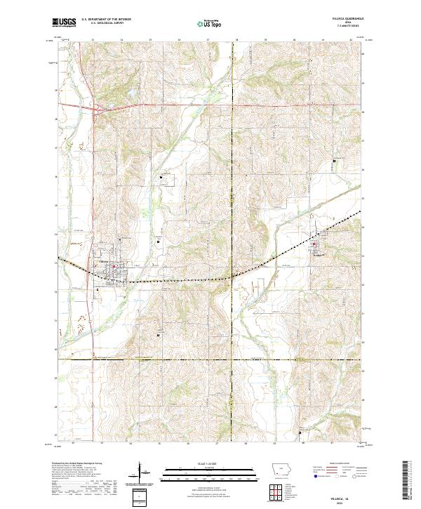 Villisca, IA — USGS 7.5-minute topo (2022)