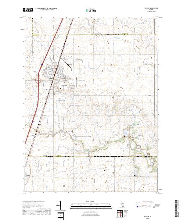 Paxton, IL — USGS 7.5-minute topo (2024)