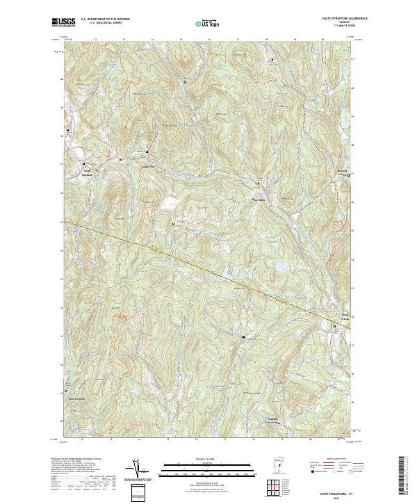 South Strafford, VT — USGS 7.5-minute topo (2024)