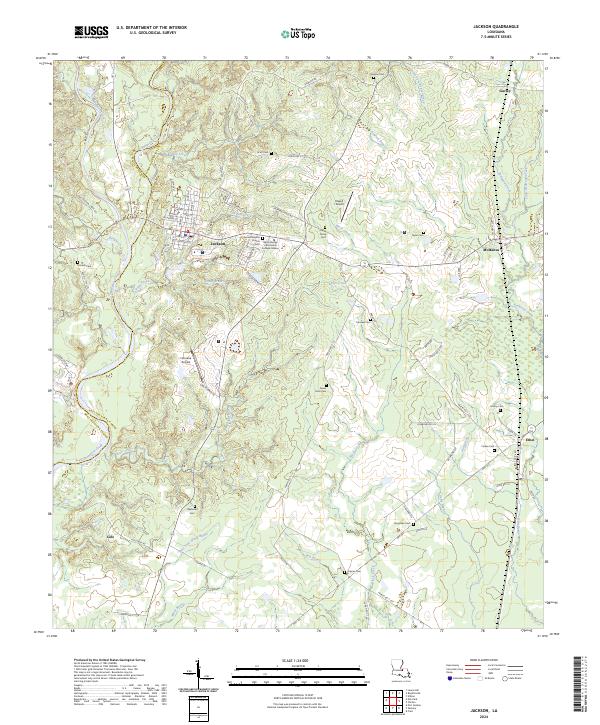 Jackson, LA — USGS 7.5-minute topo (2024)