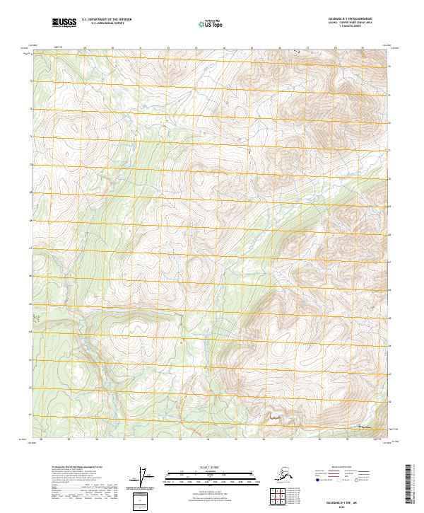 Gulkana D-1 SW, AK — USGS 7.5-minute topo (2023)